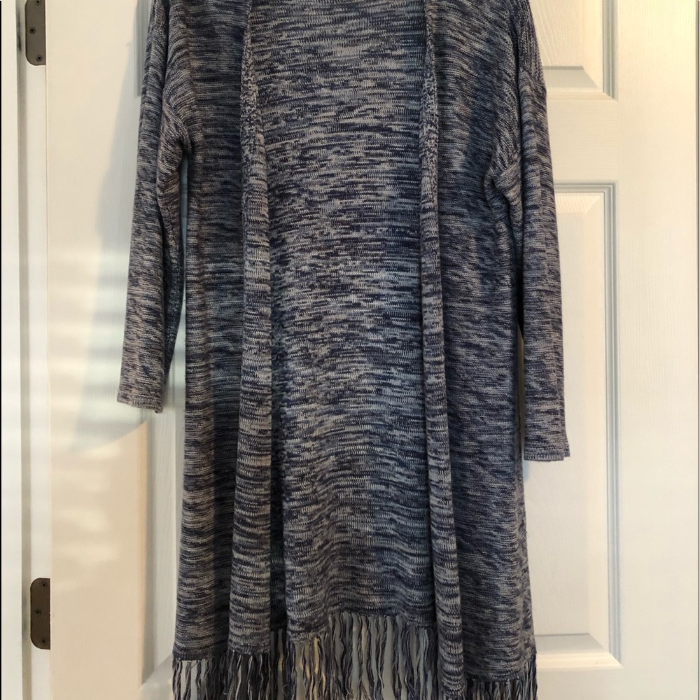 Fringy long sweater